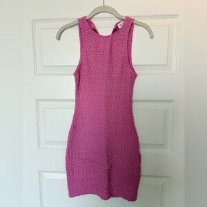 Scrunchy Knit Mini Dress